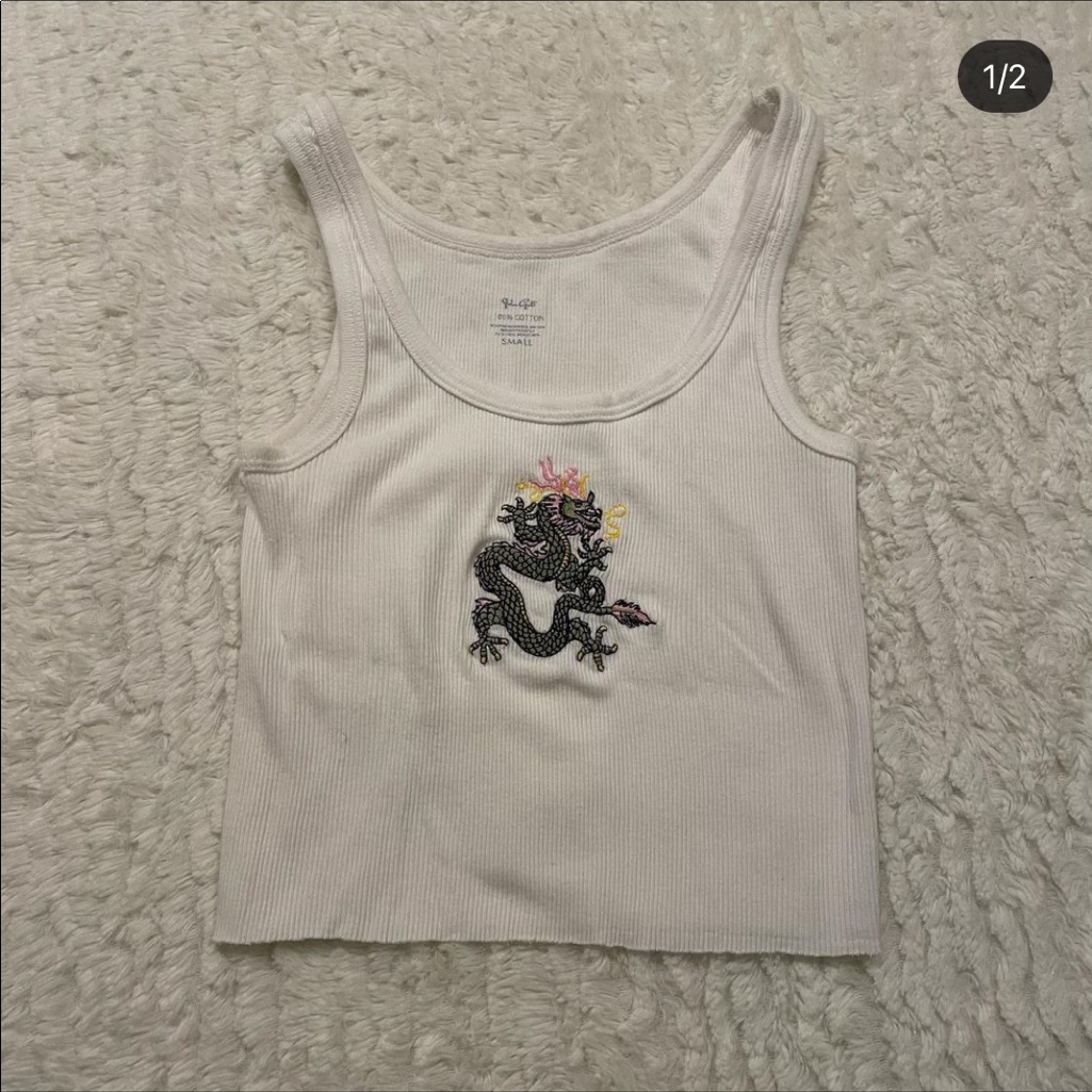 Brandy Melville Sheena Green Dragon Tank